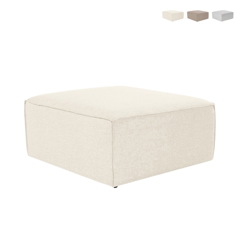 Pouf repose-pieds carré moderne en lin 85x85 cm Fora P Promotion