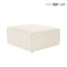 Pouf repose-pieds carré moderne en lin 85x85 cm Fora P Promotion