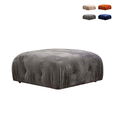 Pouf repose-pieds en velours 95x95cm Bubble PV Promotion