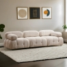 Canapé modulable crème 4 places en tissu Bubble 3S Modèle