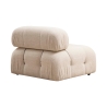Canapé modulable crème 4 places en tissu Bubble 3S Réductions