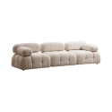 Canapé modulable crème 4 places en tissu Bubble 3S Vente