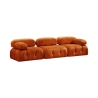 Canapé modulable 4 places en velours orange Bubble 3SV Vente