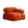 Canapé modulable 4 places en velours orange Bubble 3SV Remises