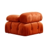 Canapé modulable 4 places en velours orange Bubble 3SV Réductions