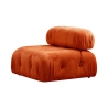 Canapé modulable 4 places en velours orange Bubble 3SV Choix