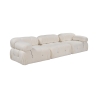 Canapé modulaire 4 places en bouclè blanc Bubble 3SB Remises