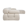 Canapé modulable 4 places avec pouf en bouclé blanc Bubble 3SPB Réductions
