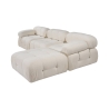 Canapé modulable 4 places avec pouf en bouclé blanc Bubble 3SPB Catalogue
