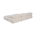 Canapé modulable 4 places avec pouf en bouclé blanc Bubble 3SPB Choix