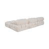 Canapé modulable 4 places avec pouf en bouclé blanc Bubble 3SPB Choix