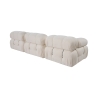 Canapé modulable 4 places avec pouf en bouclé blanc Bubble 3SPB Modèle