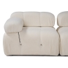 Canapé modulable 4 places avec pouf en bouclé blanc Bubble 3SPB Dimensions