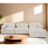 Canapé modulable 4 places avec pouf en bouclé blanc Bubble 3SPB Remises