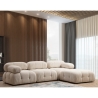Canapé modulaire 4 places avec repose-pieds en tissu Bubble 3SP Offre