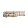 Canapé modulaire 4 places avec repose-pieds en tissu Bubble 3SP 