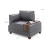 Chaise longue moderne avec plateau intégré Fly Left 