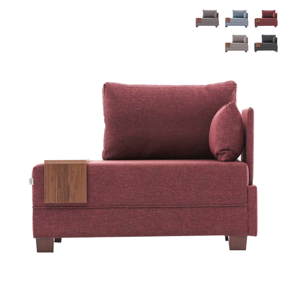Chaise longue en tissu avec plateau intégré Fly Right