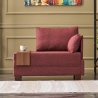 Chaise longue en tissu avec plateau intégré Fly Right 