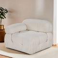 Module d'angle gauche pour canapé modulable en bouclé Bubble 1LB Promotion