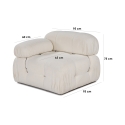 Module d'angle gauche pour canapé modulable en bouclé Bubble 1LB Caractéristiques