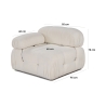 Module d'angle gauche pour canapé modulable en bouclé Bubble 1LB Caractéristiques