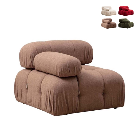 Module d'angle gauche pour canapé modulable en tissu Bubble 1L Promotion