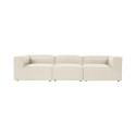 Canapé modulable 4 places moderne en lin Fora 4 Remises