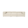 Canapé modulable 4 places moderne en lin Fora 4 Remises