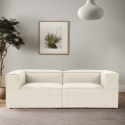 Canapé 2 places modulaire moderne en lin Fora 2 Offre