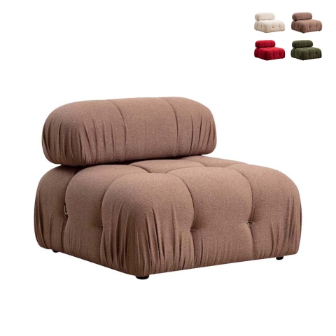 Module central pour canapé modulable en tissu Bubble 1 Promotion