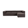 Canapé modulable 4 places avec repose-pieds en lin Fora Offre