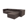 Canapé modulable 4 places avec repose-pieds en lin Fora Vente