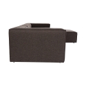 Canapé modulable 4 places avec repose-pieds en lin Fora Remises