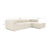 Canapé modulable 4 places avec repose-pieds en lin Fora 