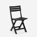 Chaise pliante gain de place en polypropylène blanc noir jardin Closy Offre
