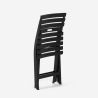 Chaise pliante gain de place en polypropylène blanc noir jardin Closy Remises