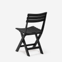 Chaise pliante gain de place en polypropylène blanc noir jardin Closy Vente