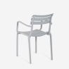 Chaise d'extérieur en polypropylène avec accoudoirs bar cuisine Satin Vente