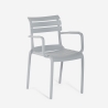 Chaise d'extérieur en polypropylène avec accoudoirs bar cuisine Satin Offre