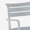 Chaise d'extérieur en polypropylène avec accoudoirs bar cuisine Satin Remises