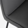 Fauteuil rembourré pour salon et bureau moderne en similicuir Lova Remises