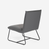 Fauteuil rembourré pour salon et bureau moderne en similicuir Lova Vente