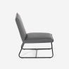 Fauteuil rembourré pour salon et bureau moderne en similicuir Lova Offre