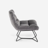 Fauteuil de salon moderne en velours design Karu Remises