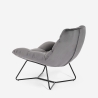 Fauteuil de salon moderne en velours design Karu Réductions