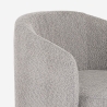 Fauteuil en tissu bouclé pour salon moderne pivotant Orav Offre
