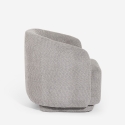 Fauteuil en tissu bouclé pour salon moderne pivotant Orav Remises