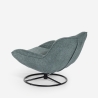 Fauteuil de bureau moderne pivotant en tissu bouclé Konn Réductions