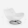 Fauteuil de bureau moderne pivotant en tissu bouclé Konn 